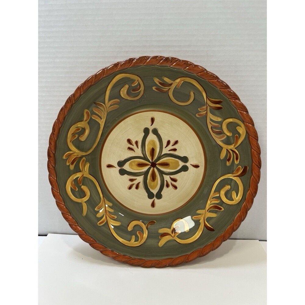 Artimino Tuscan Countryside Sienna 11 1/4" Earthenware Dinner Plate Terracotta